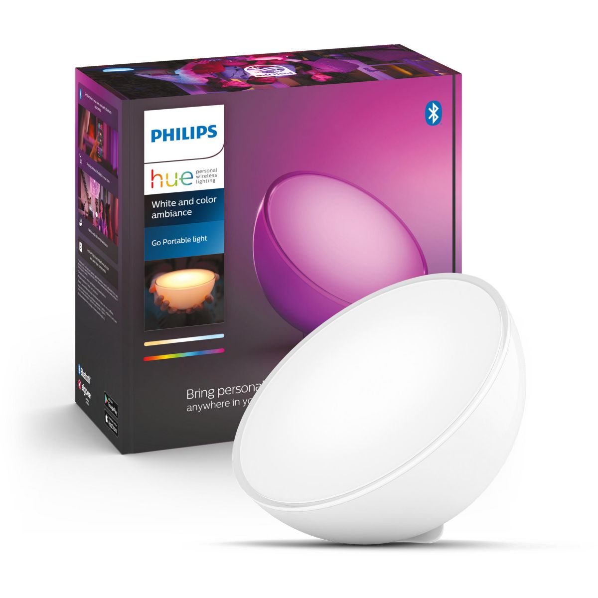 Lampe connectée Go White&Color Ambiance couleur unique, PHILIPS HUE