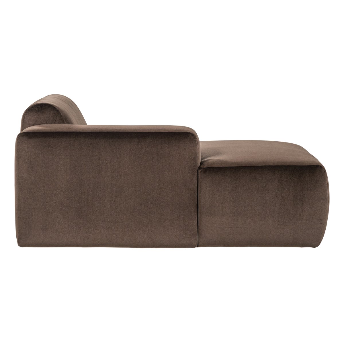 Élément méridienne gauche en velours MOJO BASE marron, WOOOD