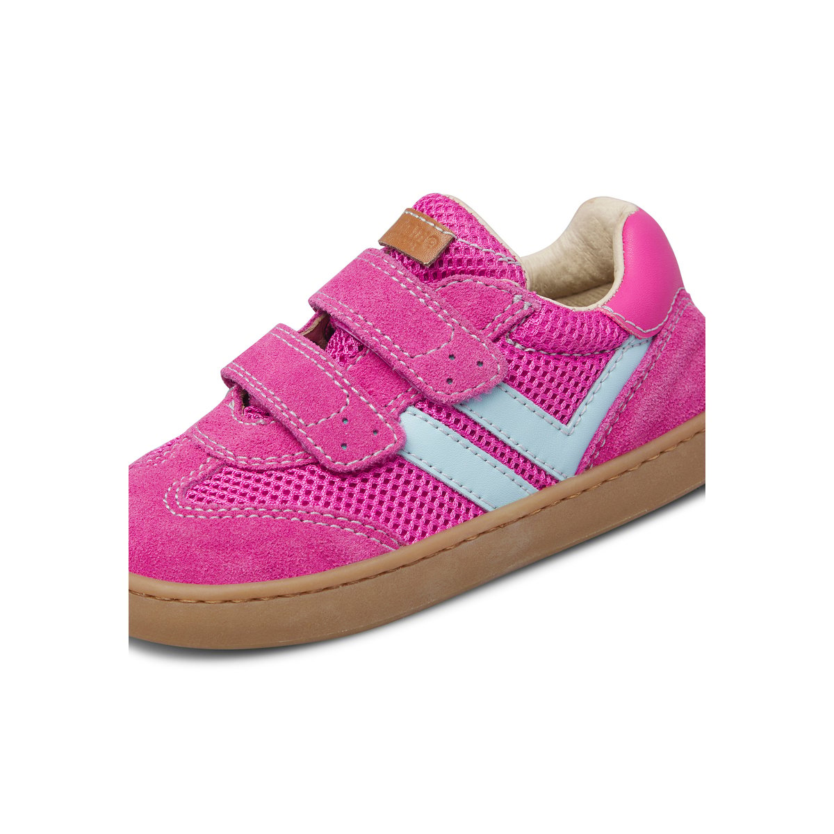 Sneakers pieds nus en cuir et tissu KEVIS 2 VL. fuchsia-, NATURINO