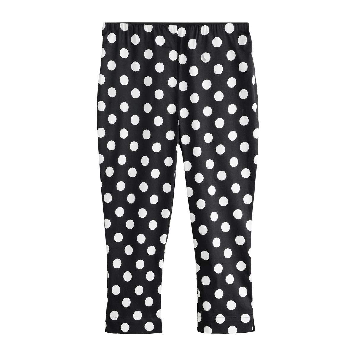 Pantalon capri court noir/blanc à pois, NEXT