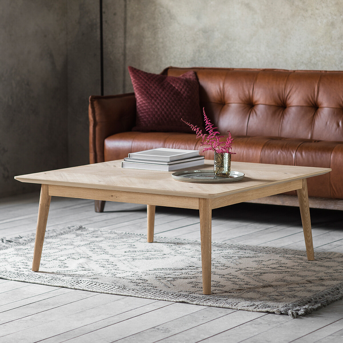 Dhule Herringbone Oak Coffee Table light wood, ÉDITÉ