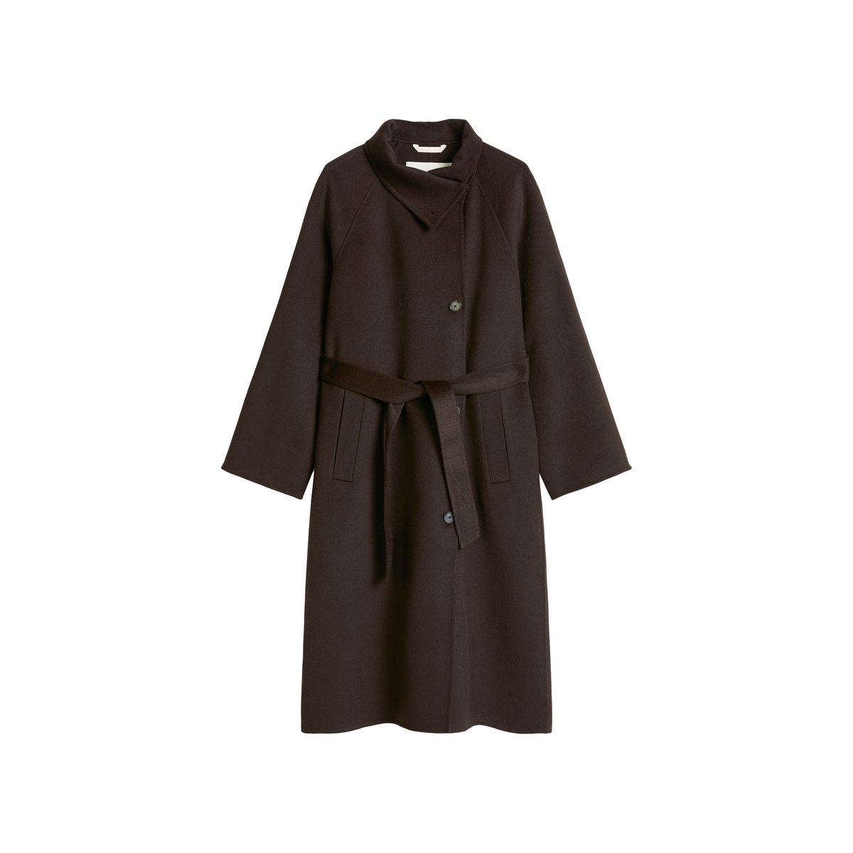 Manteau en laine au style décontracté en tissu double face de haute qualité marron, MARC O'POLO