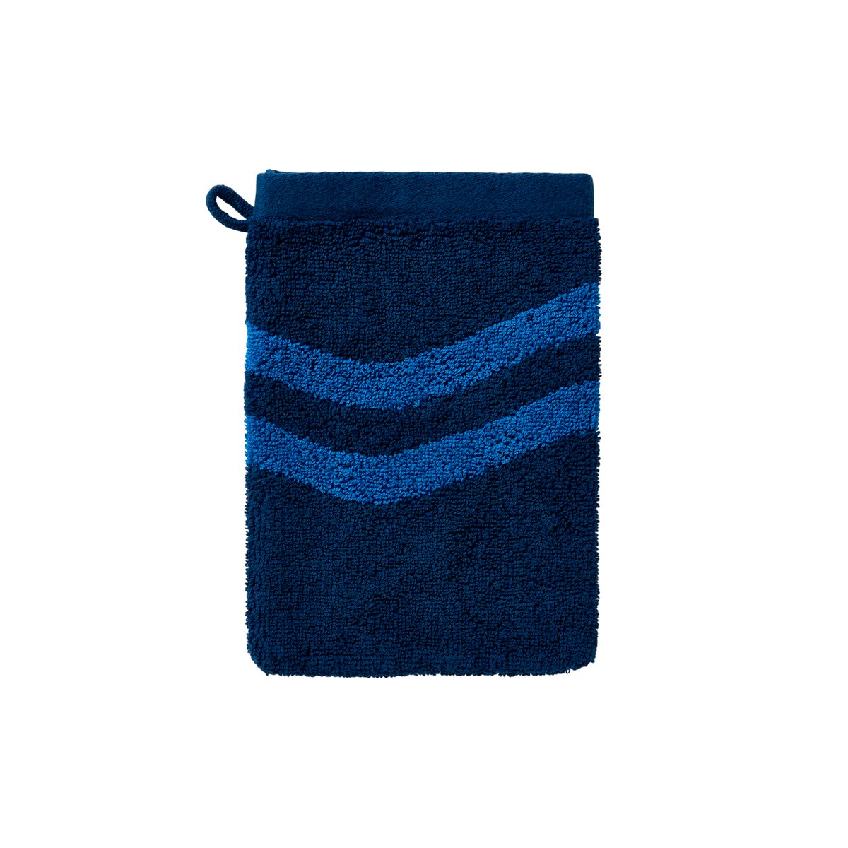 Gant de toilette coton ONDALYS marine, CARRE BLANC