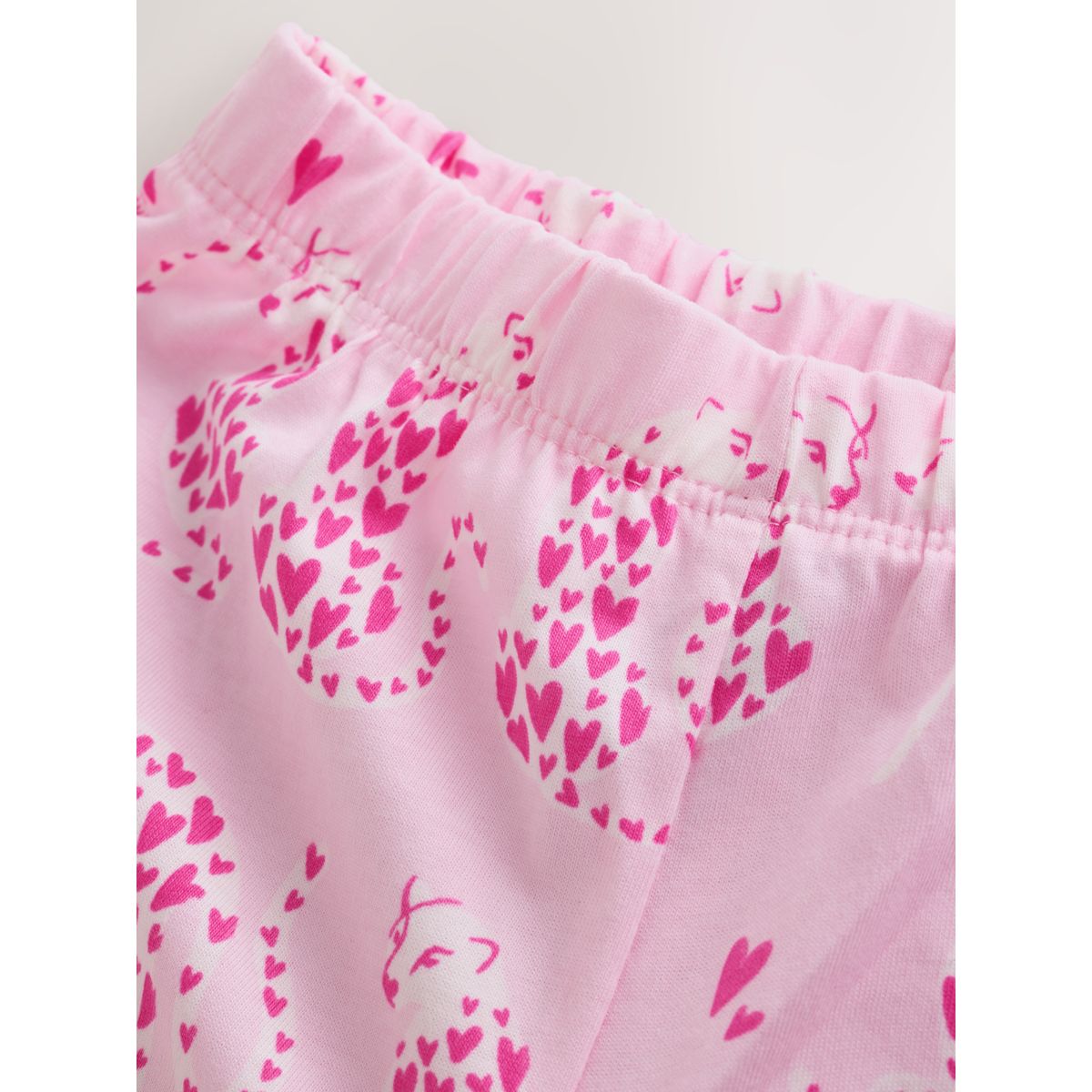 Pyjama en jersey boutonné imprimé léopard rose, NEXT