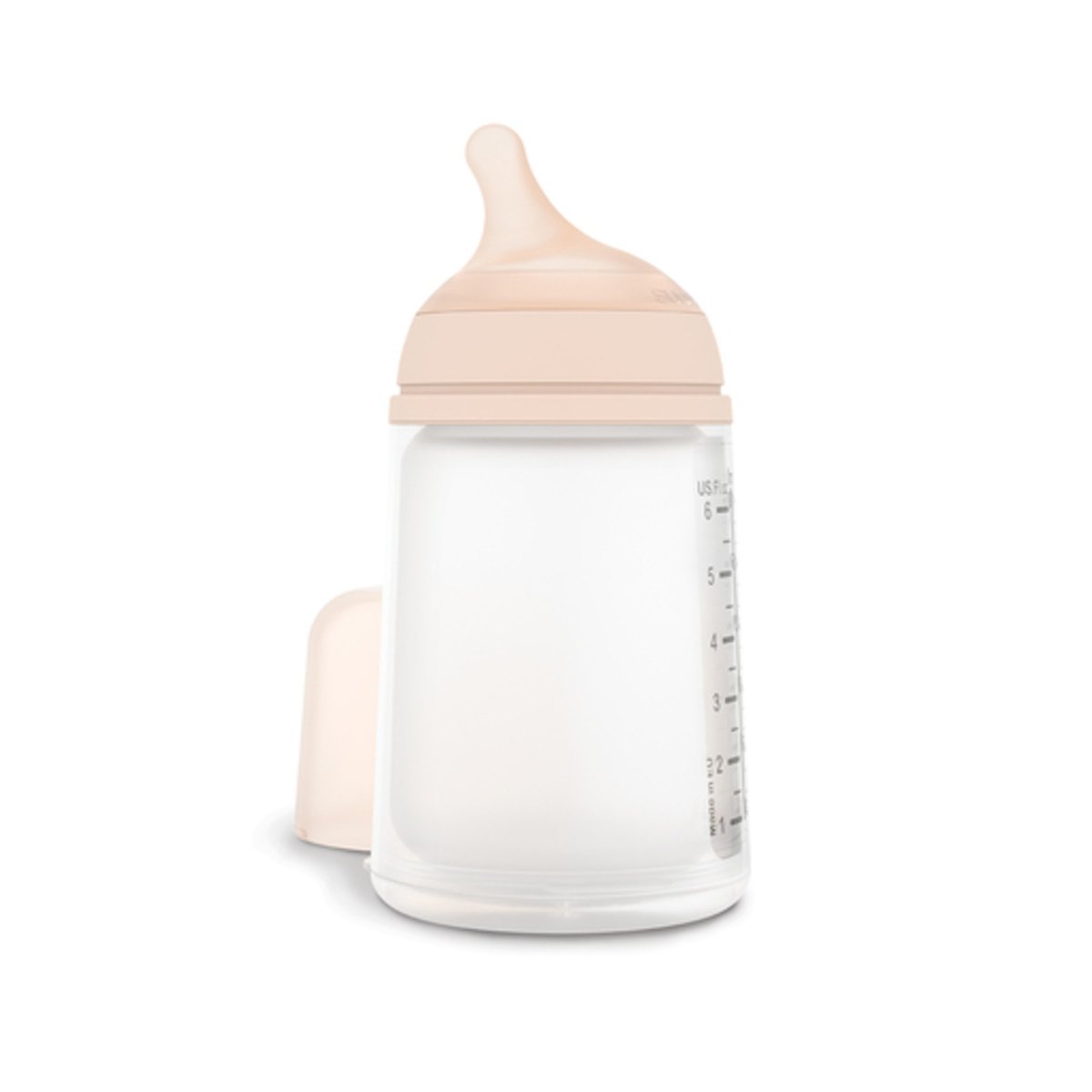 Lot de 2 tétines pour biberon anti-colique débit dense ZERO.ZERO beige, SUAVINEX