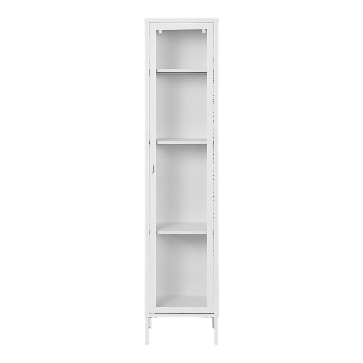 Colonne de rangement 4 niches avec porte vitrée ODENSE blanc, PIER IMPORT