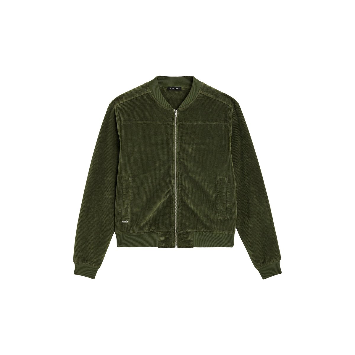 VESTE VELOURS LEAF vert kaki, PULLIN