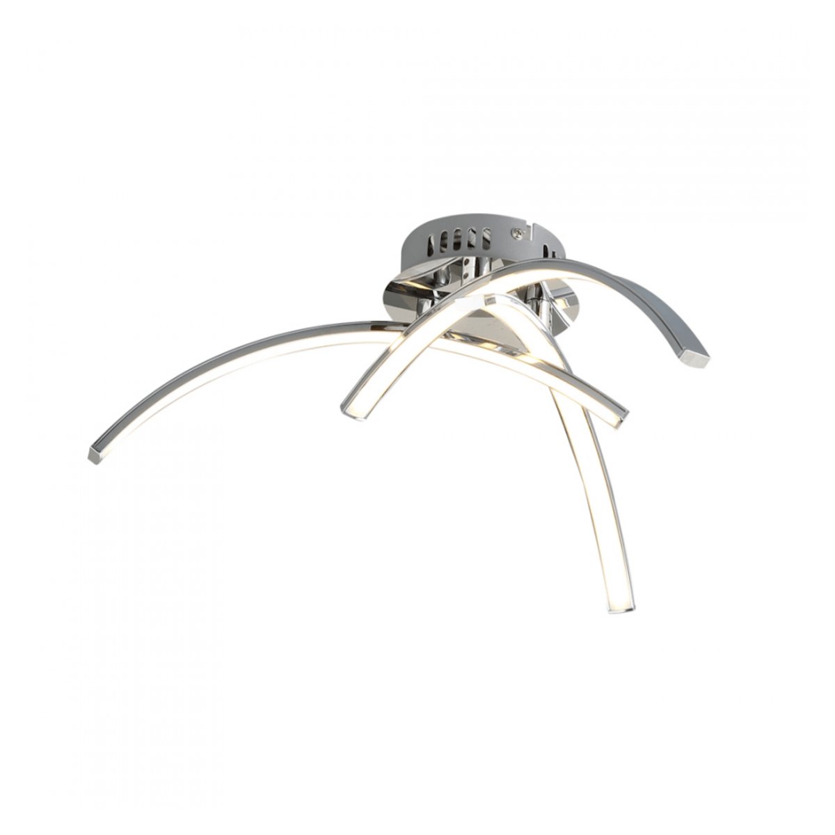 Plafonnier LED 3 bras chromés - OVA argenté / chromé, KOSILUM