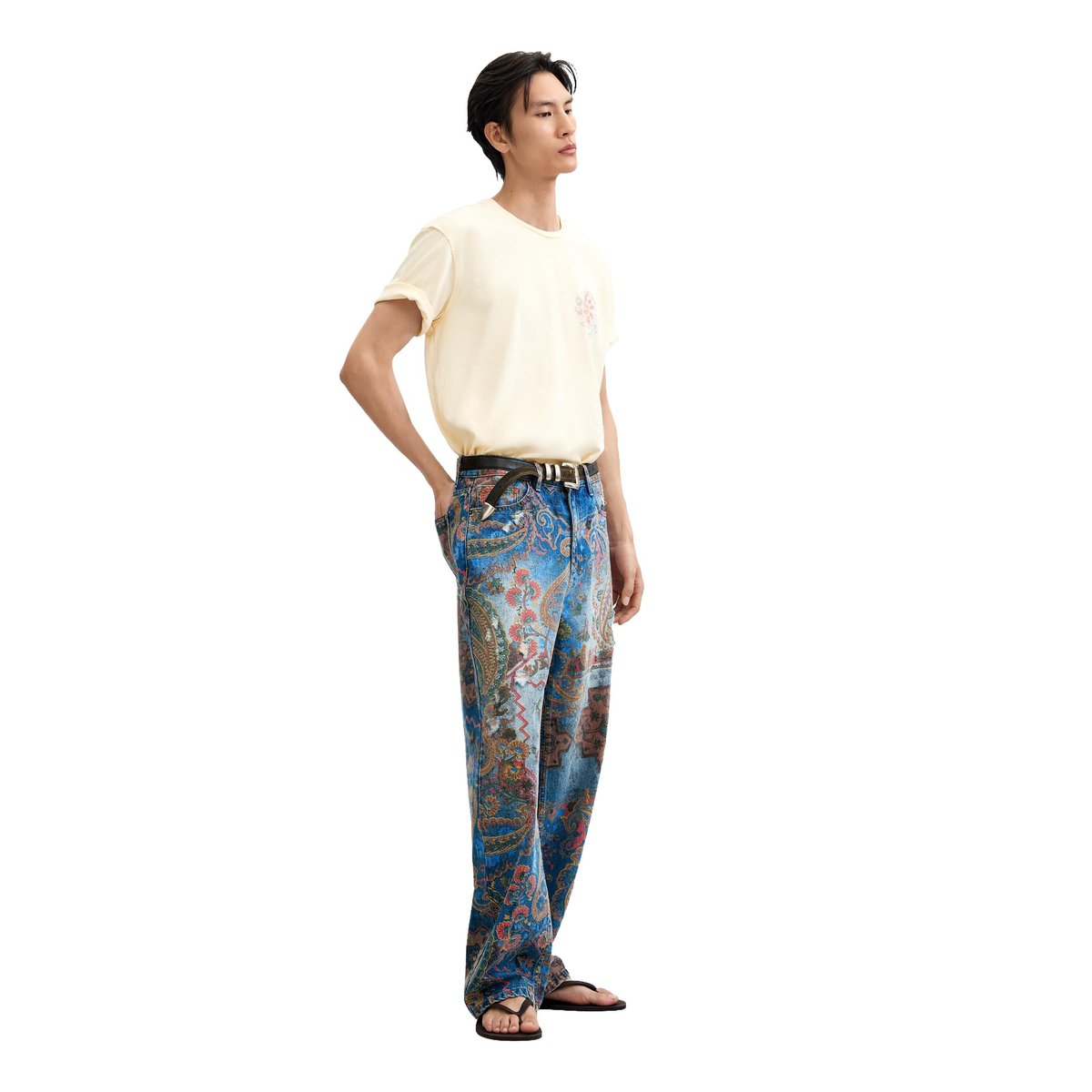 JEAN IMPRIMÉ bleu clair, DESIGUAL