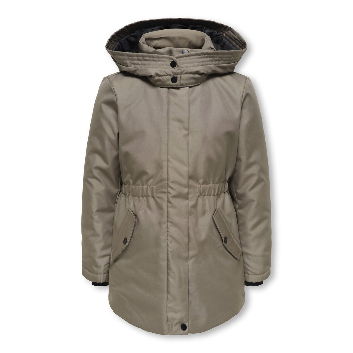Parka comprida com capuz bege, KIDS ONLY