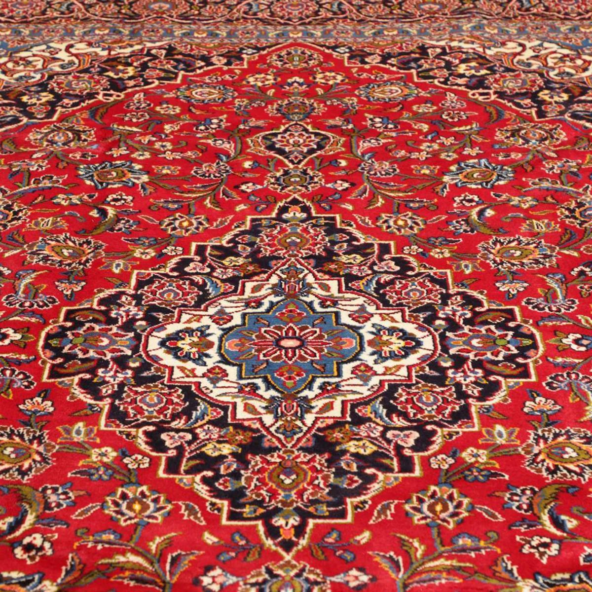 Tapis d'orient au motif oriental authentique, noué main, ARDAKAN 4 rouge, beige, bleu, UN AMOUR DE TAPIS
