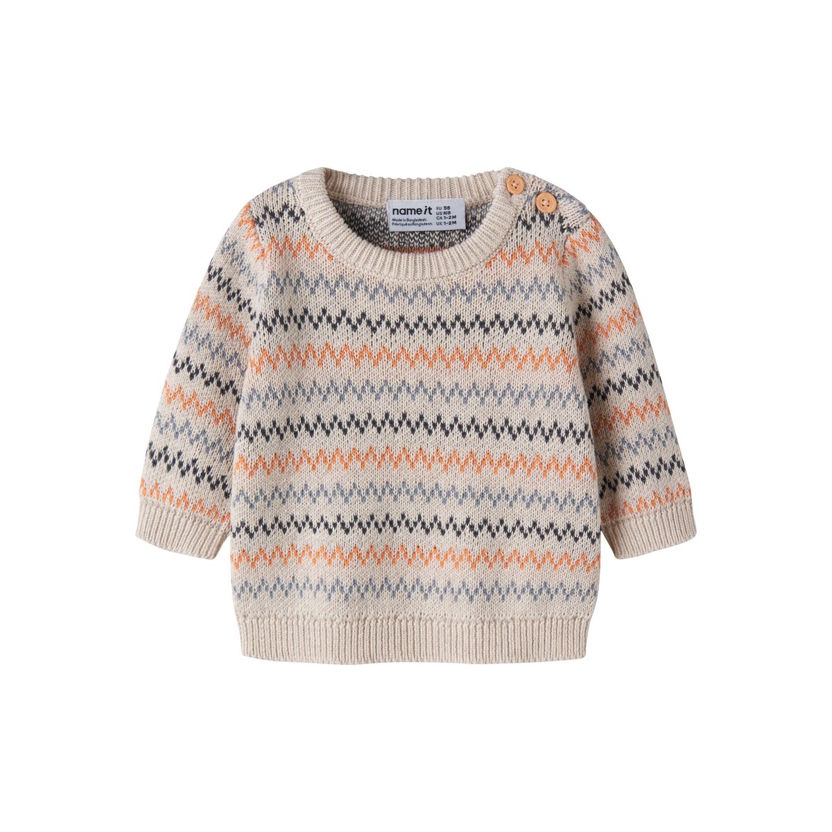 Pull En Maille blanc - peyote melange1, NAME IT