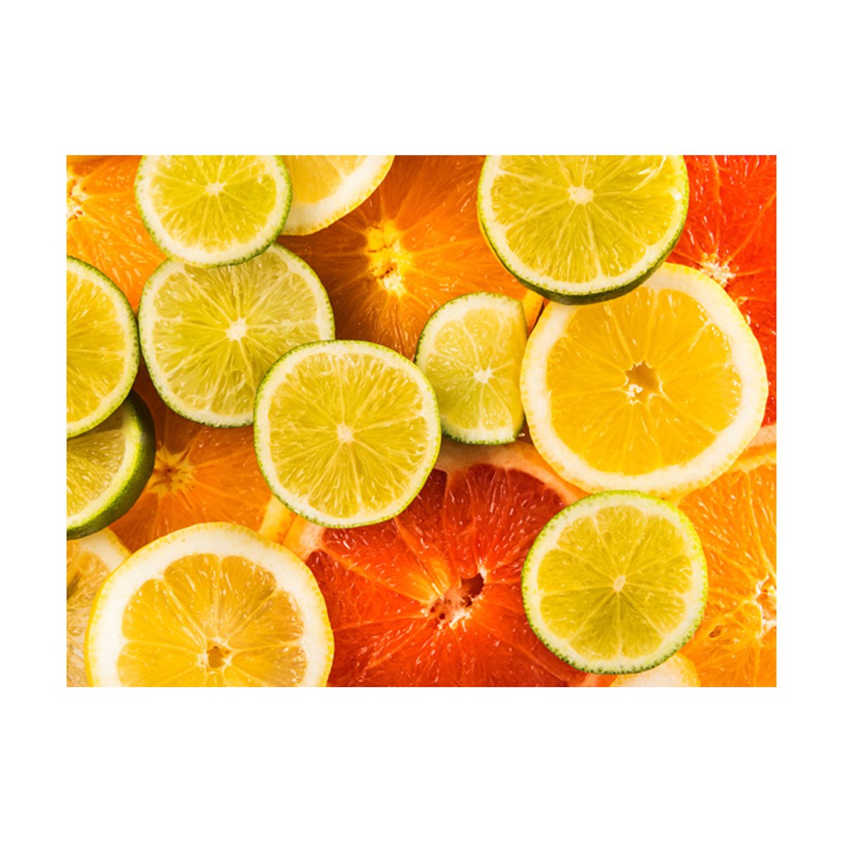 Papier peint intissé panoramique Motifs de cuisine Citrus fruits orange / cuivré, EDEN