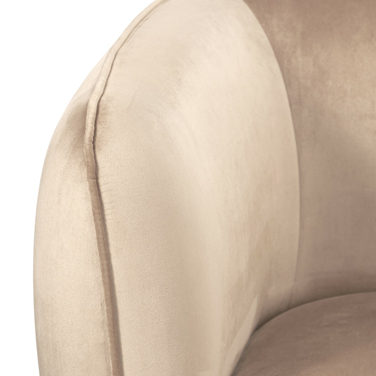 Luxe Velvet 2 Seater Accent Sofa with Black or Gold Legs beige, SO'HOME