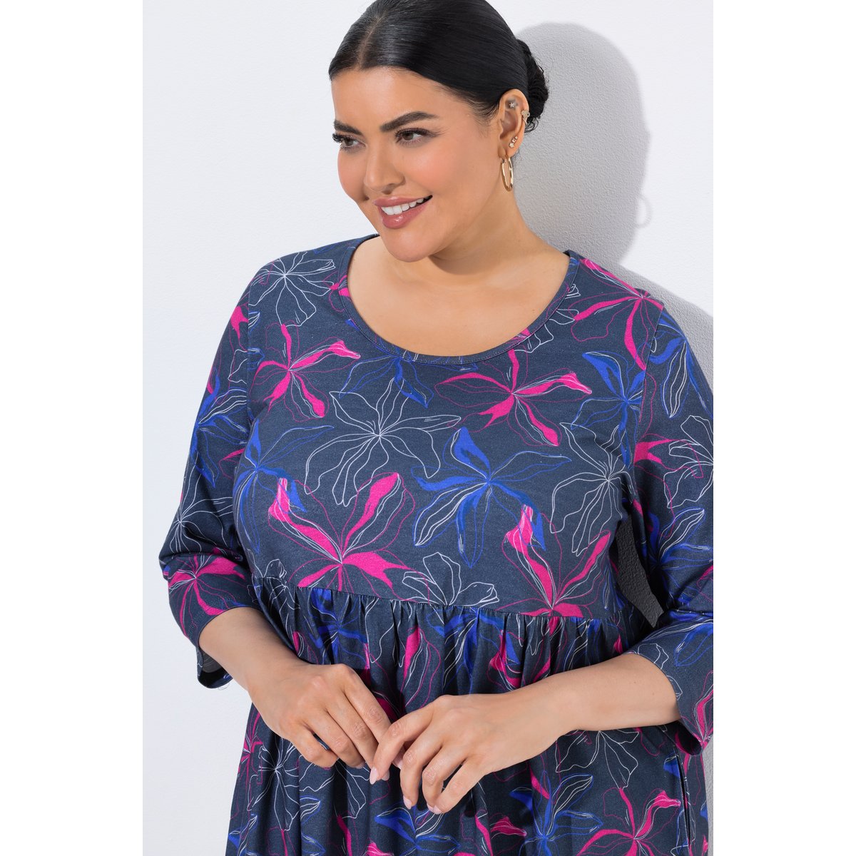 Robe en jersey avec poches marine, ULLA POPKEN