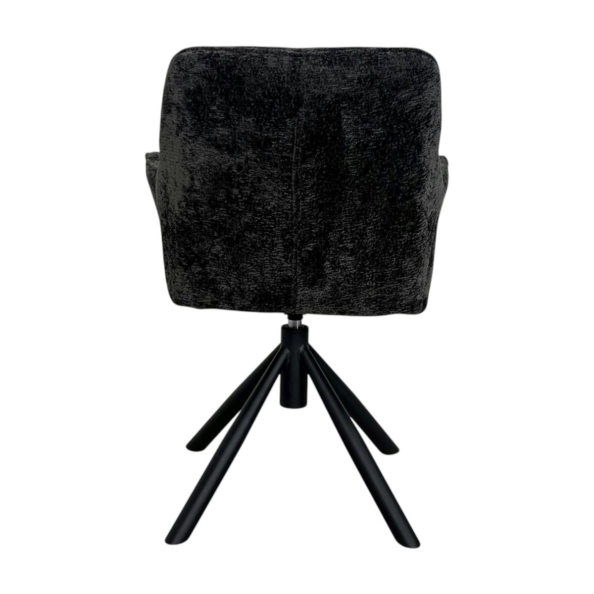 Fauteuil de table pivotant tissu noir (lot de 2) IENA noir, PIER IMPORT