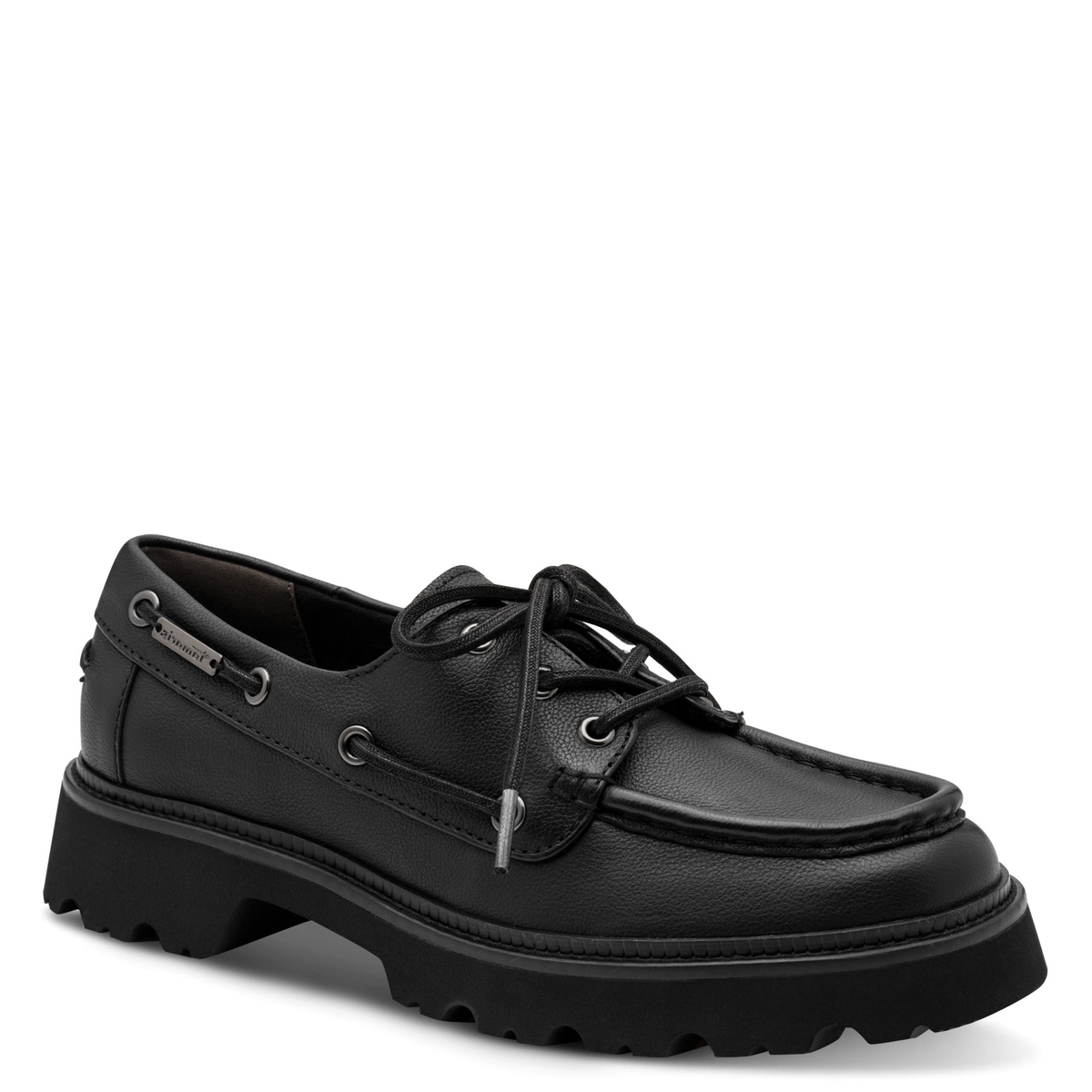 Derbie en cuir noir cuir, TAMARIS