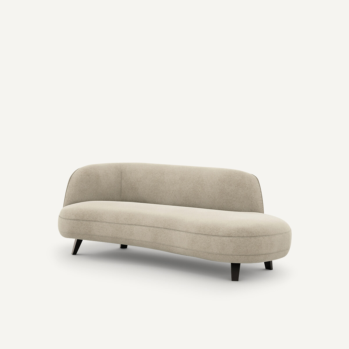 Chaise longue de terciopelo de lino, Rosebury, diseño de Emmanuel Gallina albatros, AM.PM X EMMANUEL GALLINA