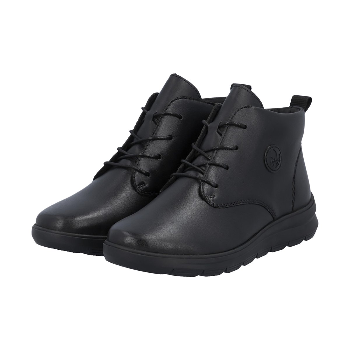 Basket Montante Cuir Cuba noir, RIEKER