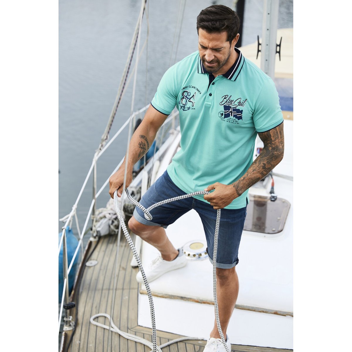 Polo OLFGIR turquoise, JAN VANDERSTORM