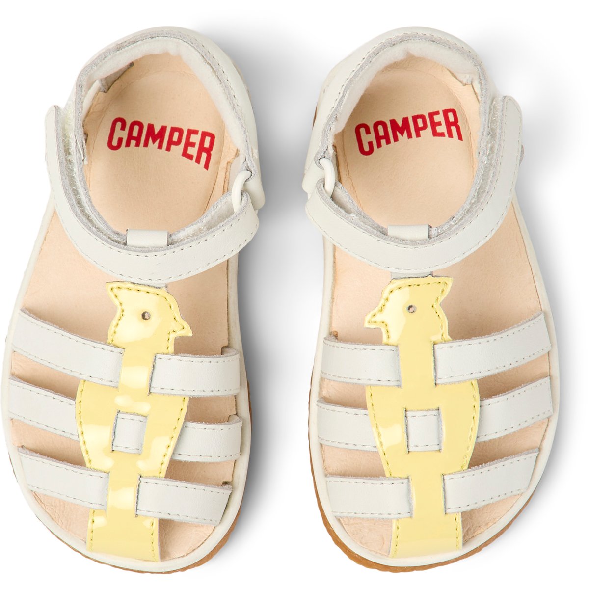 Sandales Miko cuir blanc, CAMPER