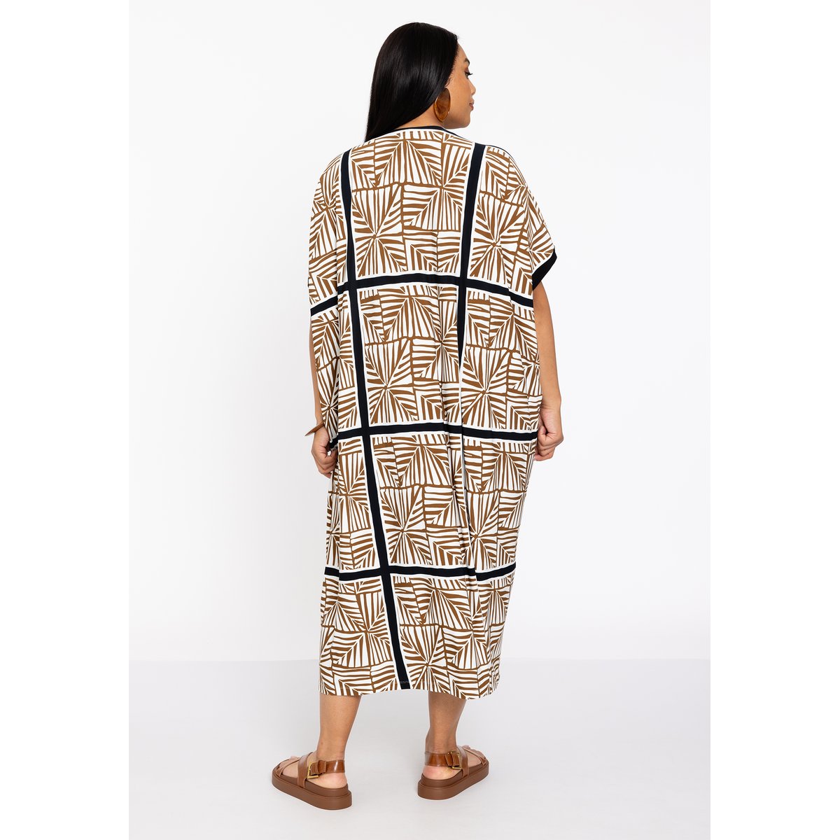 Caftan imprimée écru, YOEK