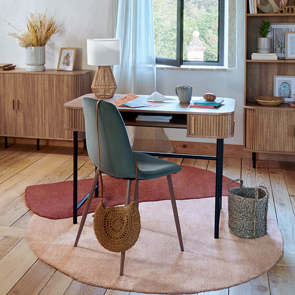 Chaise design scandinave ROKA terracotta, ATMOSPHERA