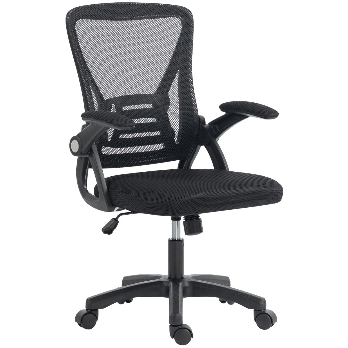 Chaise de bureau Maille (100 % polyester) noir, HOMCOM