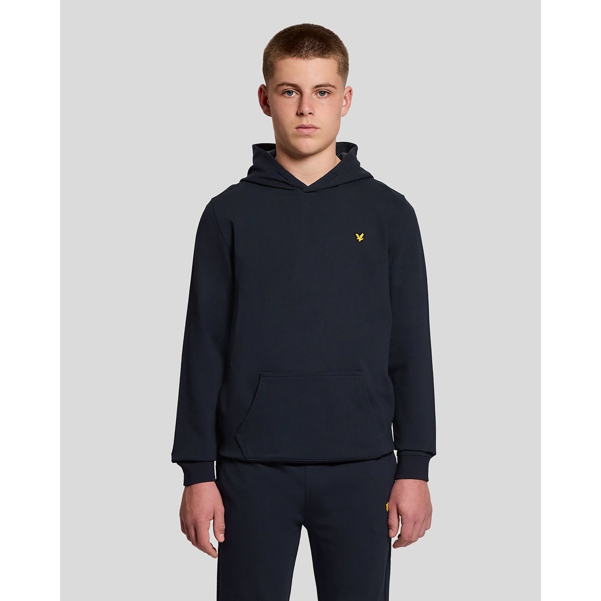 Sweat à capuche Sports en polaire grattée bleu foncé marine, LYLE & SCOTT