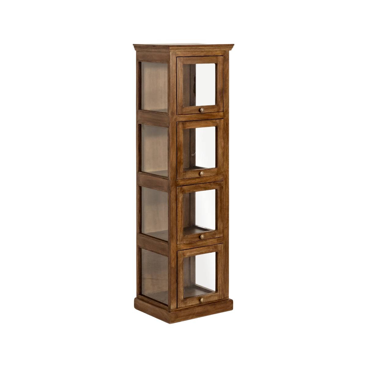 Colonne de salle de bain en bois de manguier REMICK bois foncé, MADE IN MEUBLES