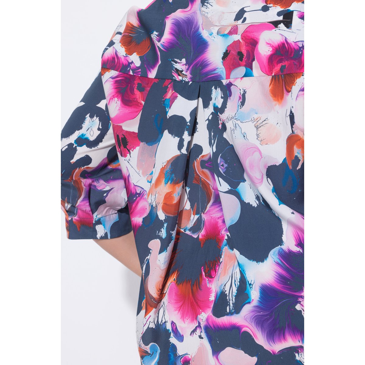 Robe midi en Lyocell esprit aquarelle blanc neige, ULLA POPKEN