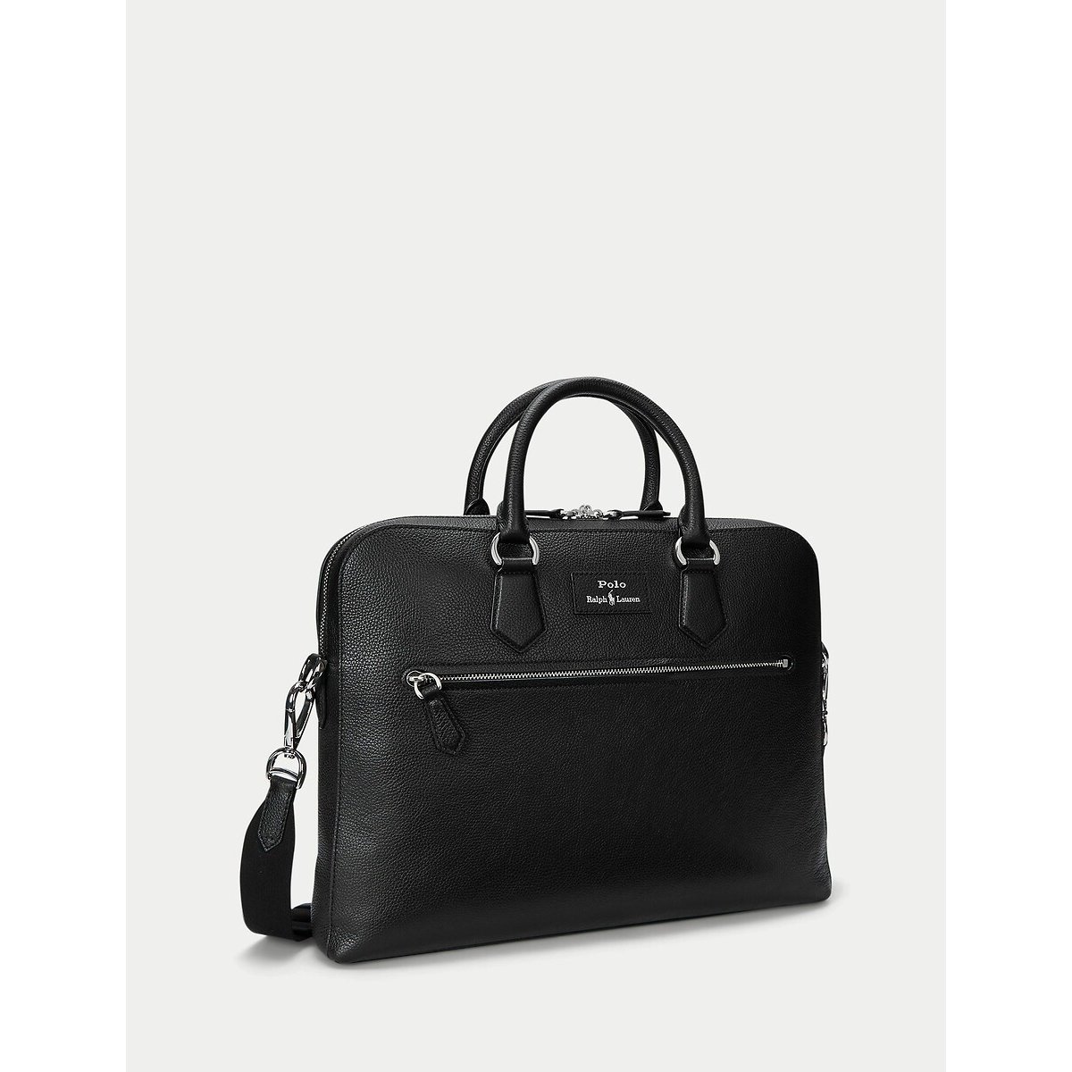 Borsa in pelle chagrin nero , POLO RALPH LAUREN