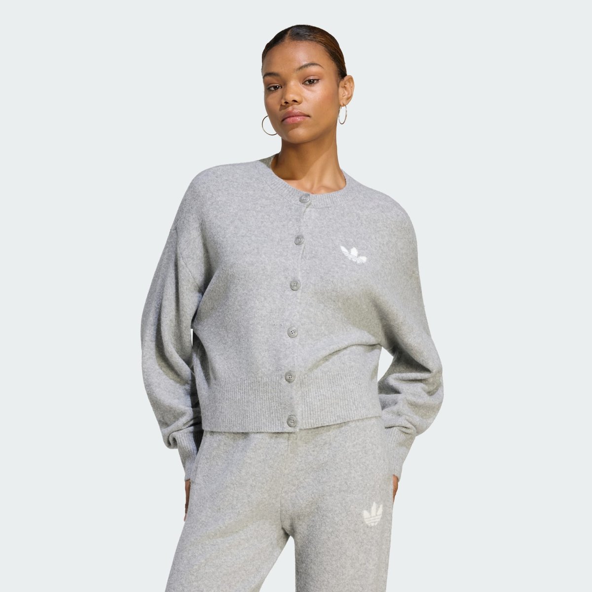Gilet Maille Essentials Gilet Maille Essentials medium grey heather, adidas Originals