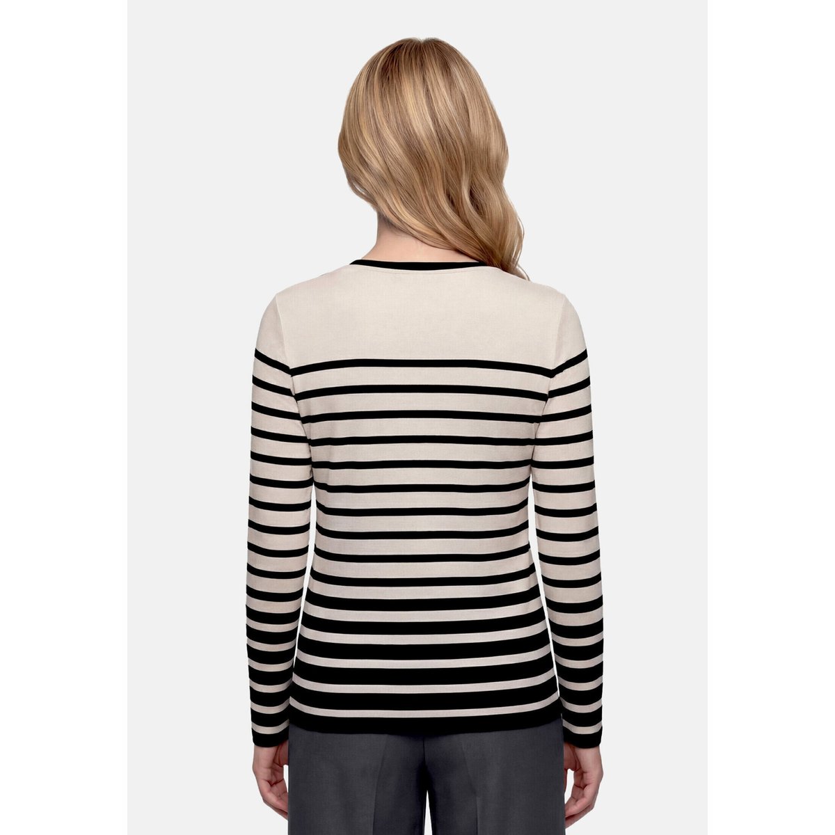 T-shirt basique à imprimé beige/noir, BETTY BARCLAY
