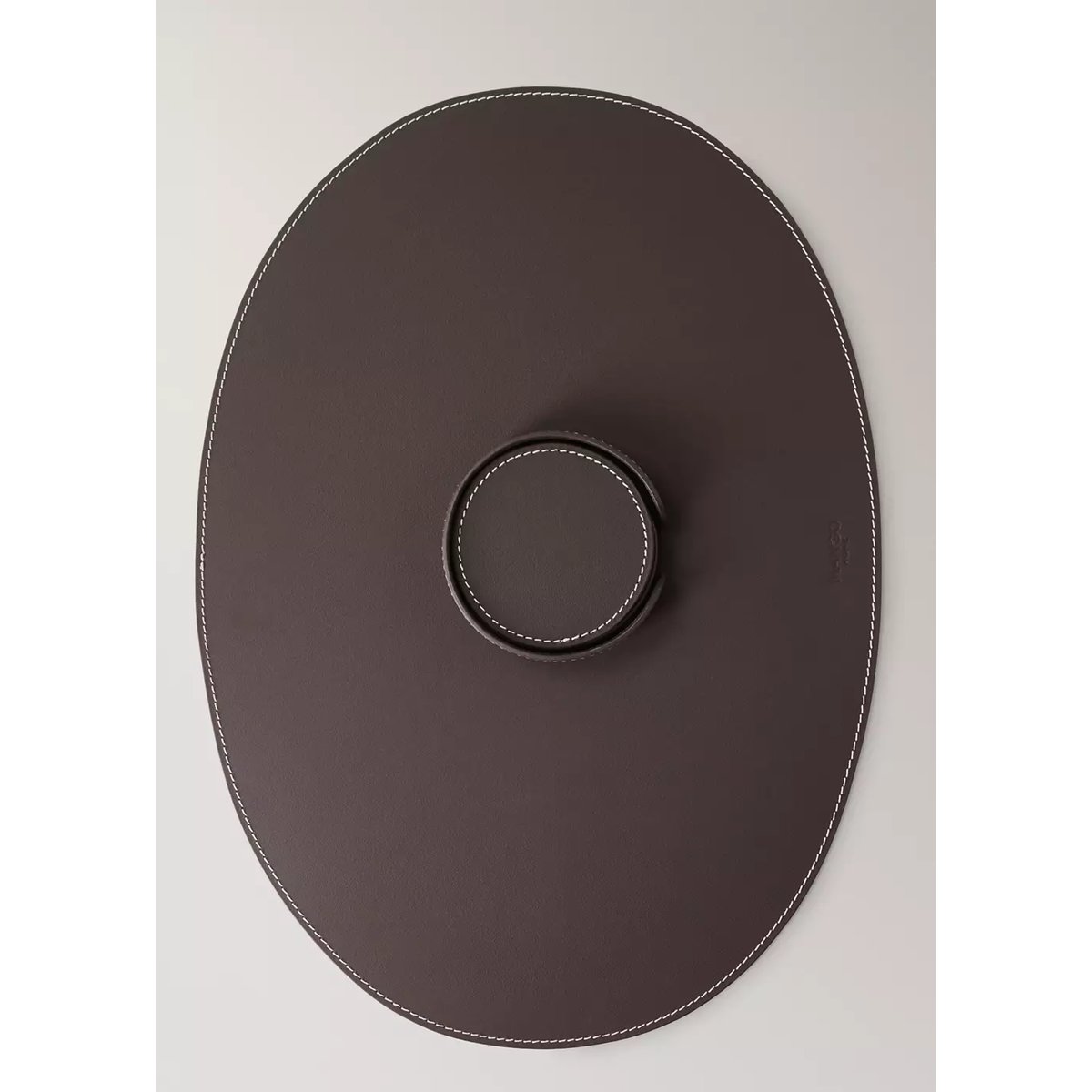 Set de table en cuir marron, MANGO HOME