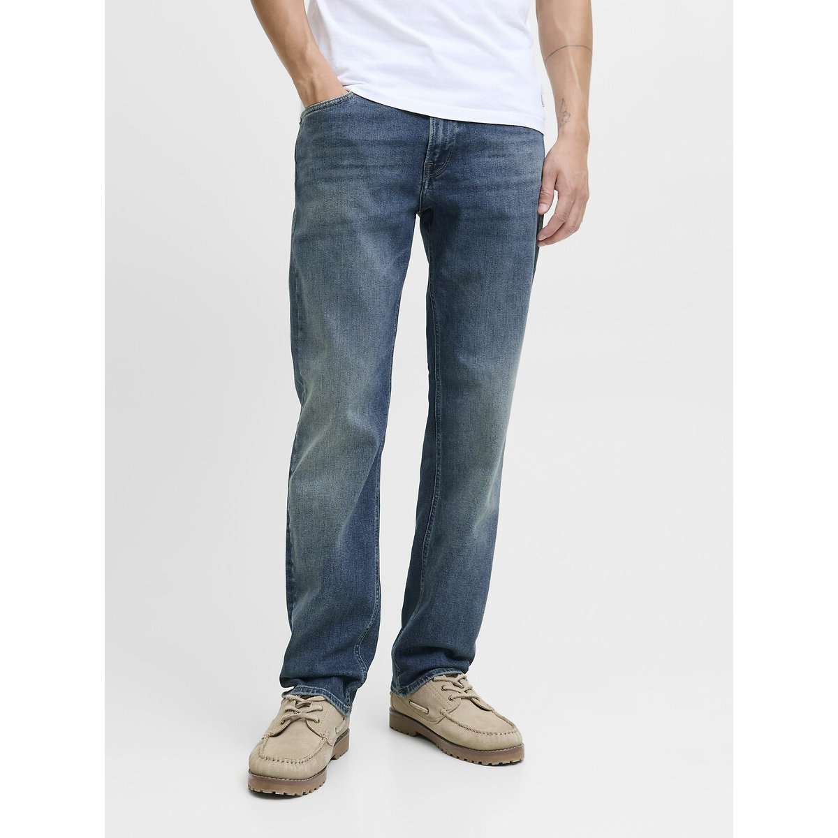 Jean droit Clark bleu denim, JACK & JONES