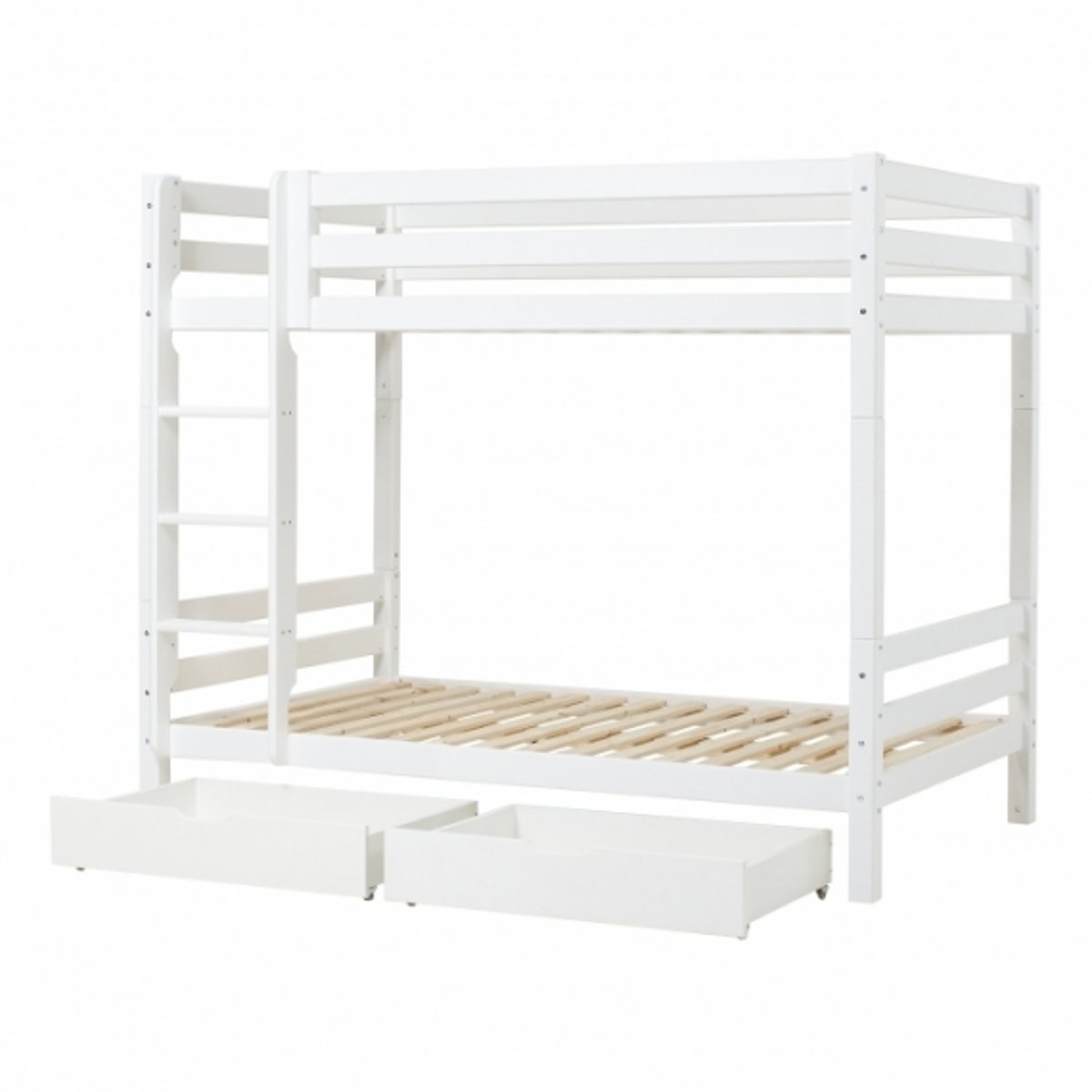 Lit Superposé pin massif ECO LUXURY blanc, HOPPEKIDS