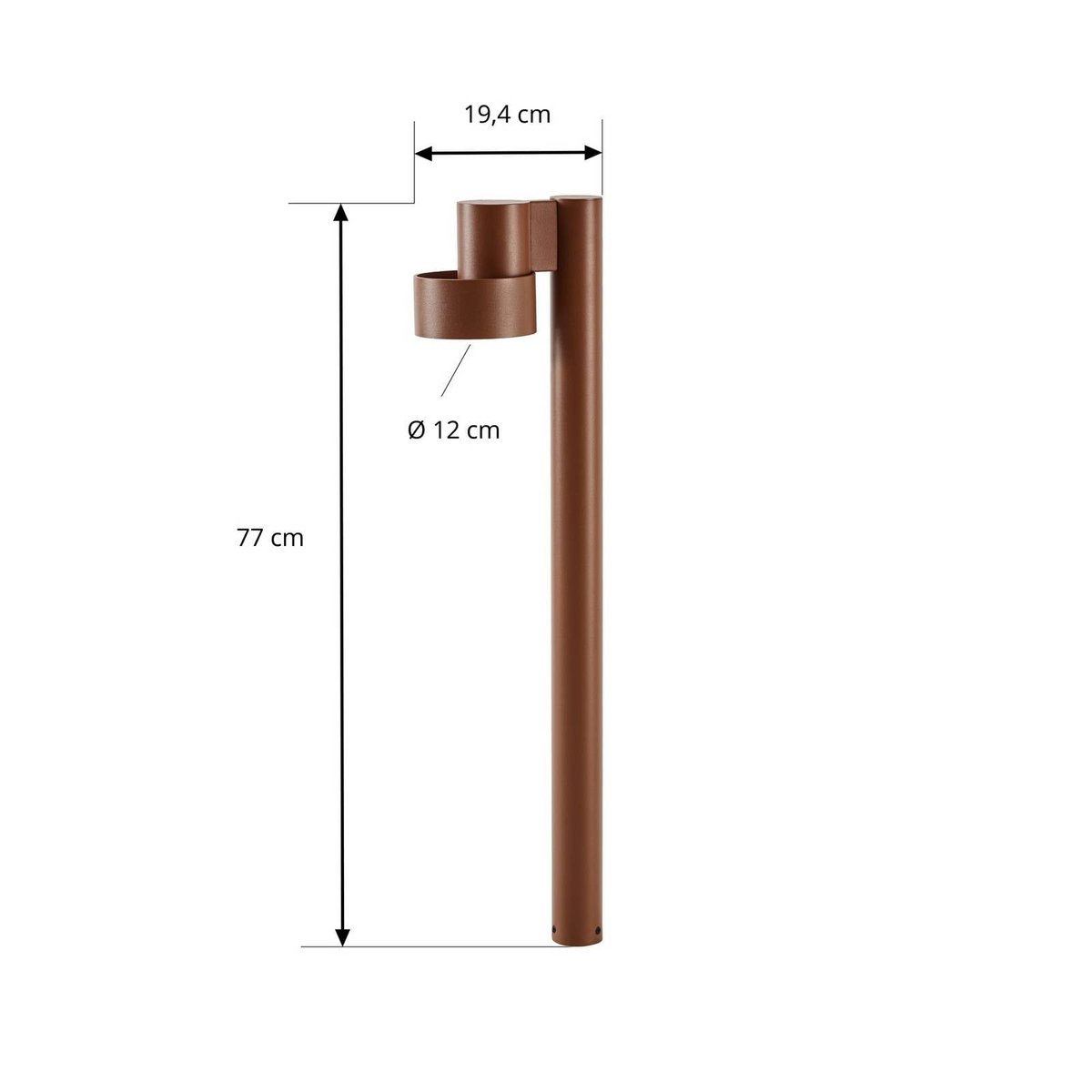 Luminaire extérieur en aluminium moderneLED marron, LUCANDE