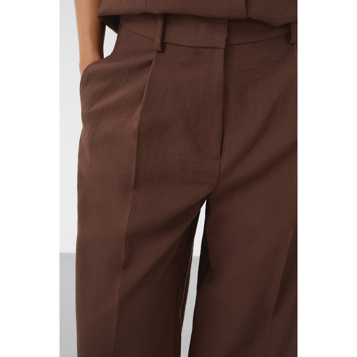 Pantalon Casual marron brown stone, SOAKED IN LUXURY
