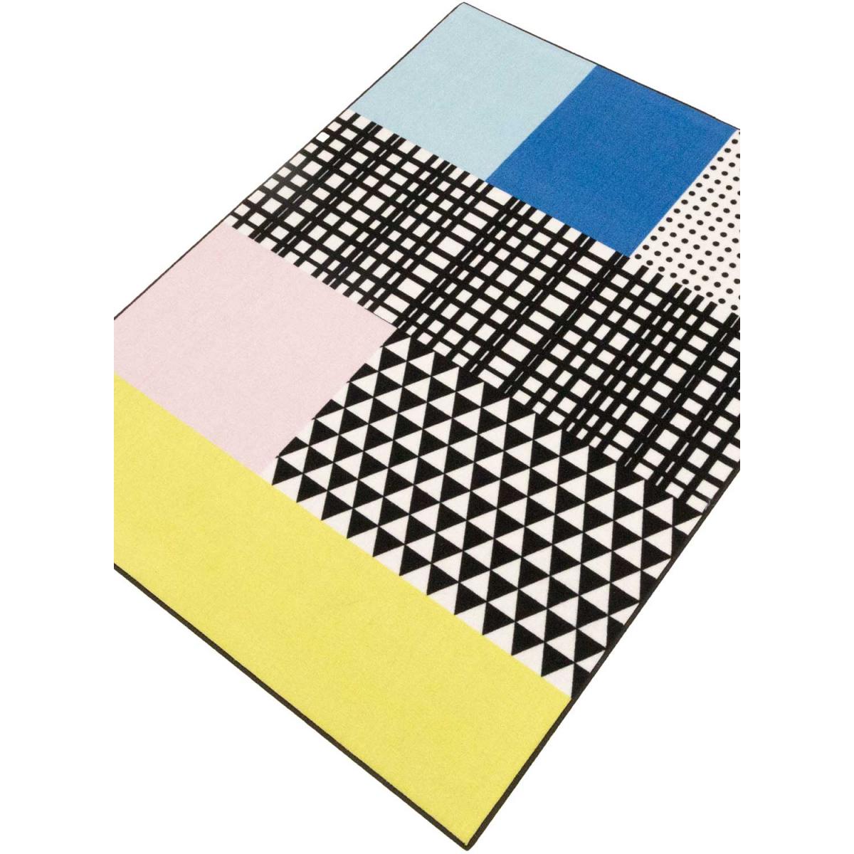 Tapis enfant tissé GRID multicolore, UN AMOUR DE TAPIS
