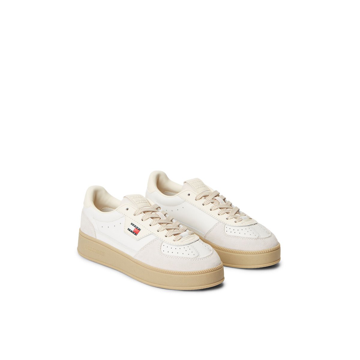 The Greenwich Platform Leather Trainers ecru , TOMMY JEANS