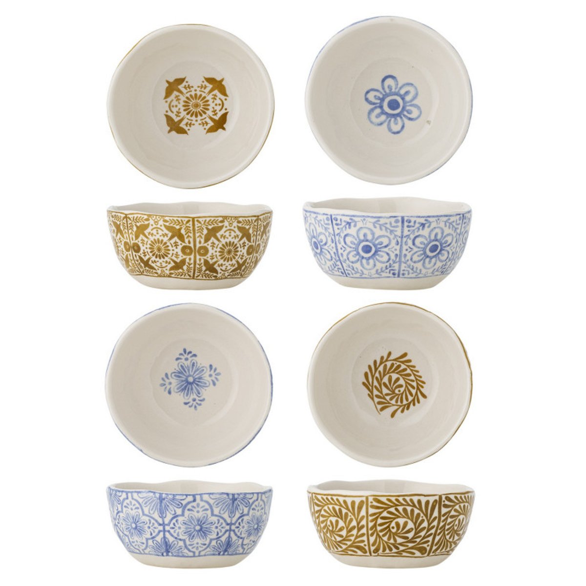 Bols grès peint  Milton set de 4 multicolore, BLOOMINGVILLE