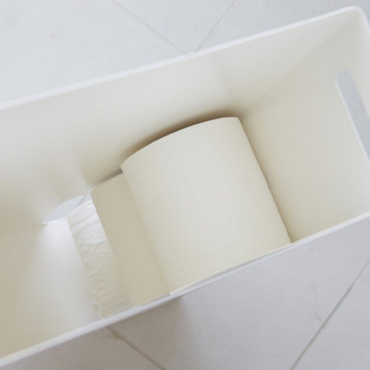 Réserve papier WC rangement design  Plate blanc, YAMAZAKI