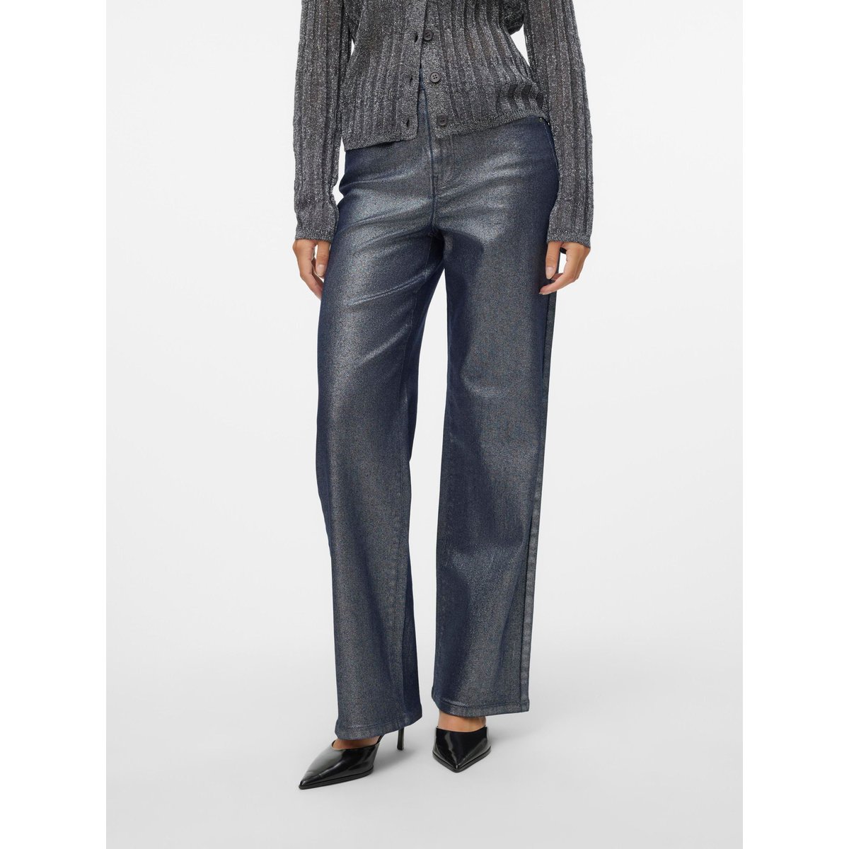 Jean À Coupe Large medium blue denim, VERO MODA