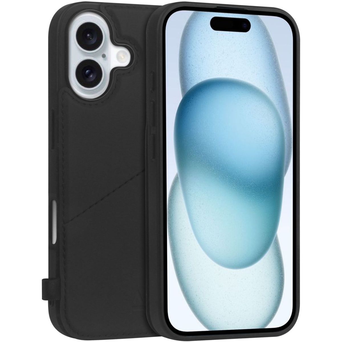Coque iPhone 16 Plus 3 en 1 - Noir couleur unique, ADEQWAT