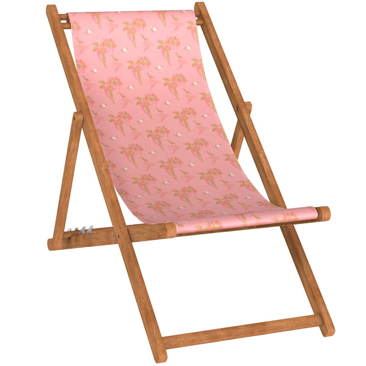 Chilienne en eucalyptus et toile outdoor, SAGI rose, VENT DE BOHÈME