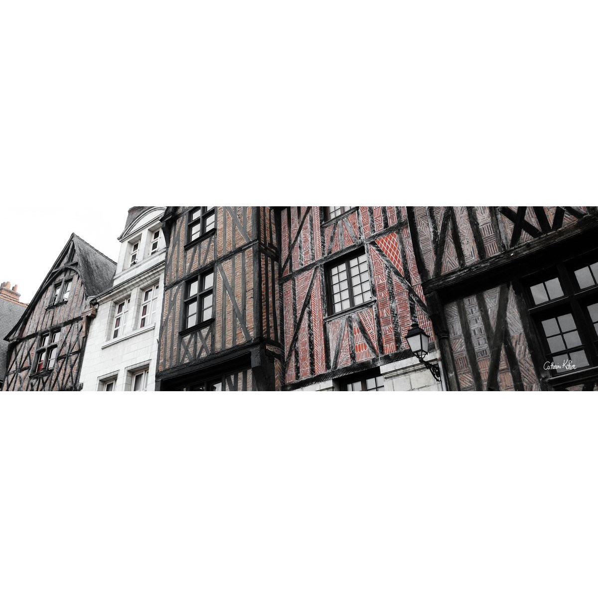 Tableau Mural Rue Du Grand Marché De Tours ARCHITECTURE tableaux sur toile-gris, CEANOTHE