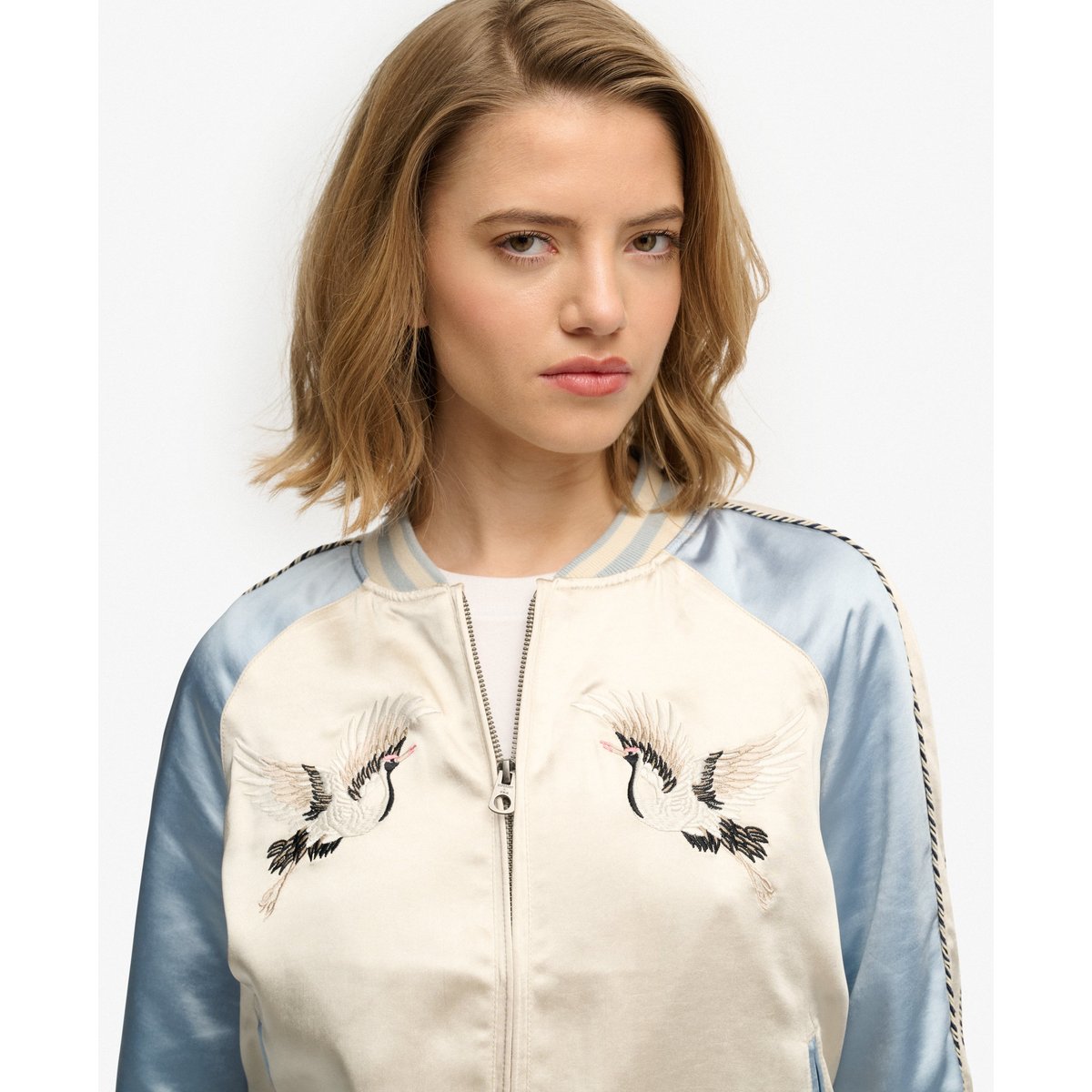 Bomber Suikajan avec Broderie bleu brouillard, SUPERDRY