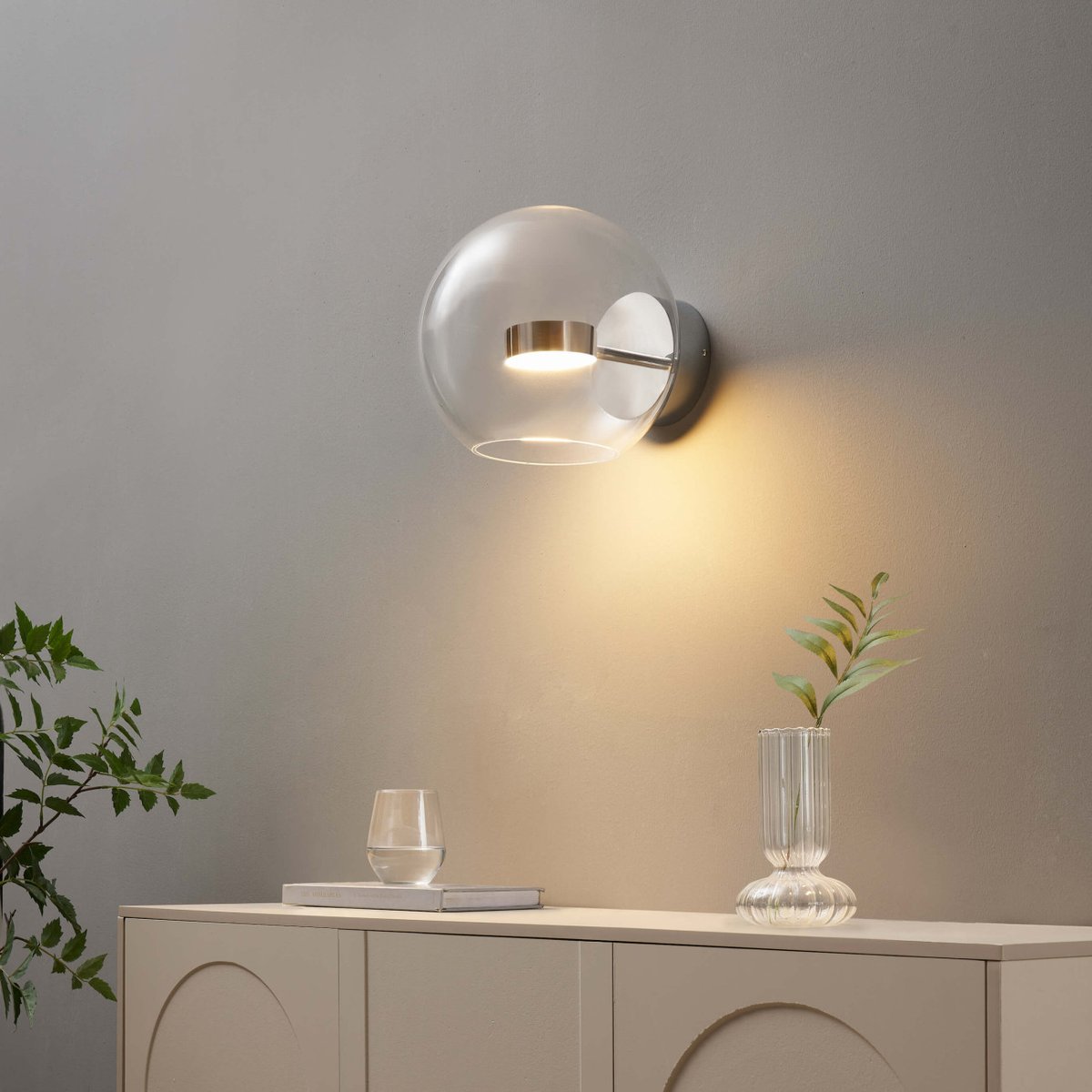 Applique chromée à LED - GICA transparent et chromé, KOSILUM