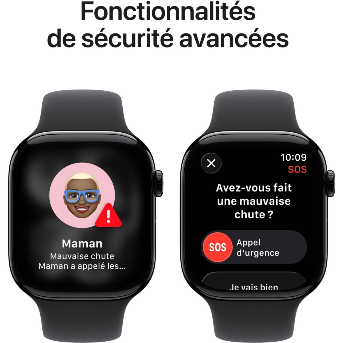 Montre connectée 42mm Alu Noir Serie 11 M/L Cellular noir, APPLE